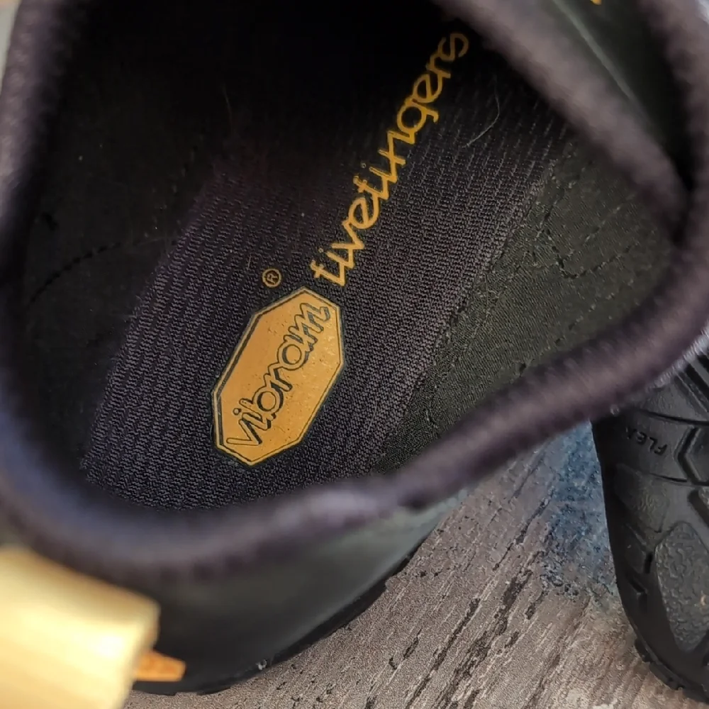 Vibram Black and Yellow Athletic Shoes - Picture 5 of 7